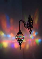 Mozaik Cam Otantik Aplik / Duvar Lambası No:2 Boy - I-S-W-5400