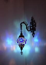 Mozaik Cam Otantik Aplik / Duvar Lambası No:2 Boy - I-S-W-5400