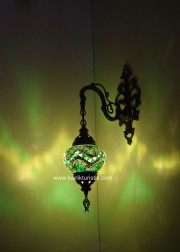 Mozaik Cam Otantik Aplik / Duvar Lambası No:2 Boy - I-S-W-5400