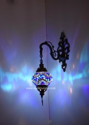 Mozaik Cam Otantik Aplik / Duvar Lambası No:2 Boy - I-S-W-5400