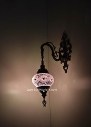 Mozaik Cam Otantik Aplik / Duvar Lambası No:2 Boy - I-S-W-5400