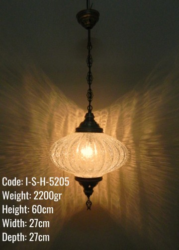 Metal Sıvama Osmanlı Baddal Ufo Askılı Lamba - I-S-H-5205
