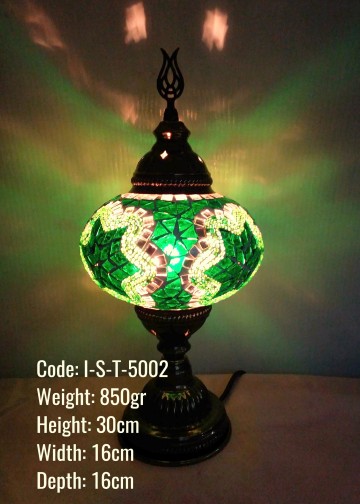 No3 Mozaik Metal Sıvama Mozaik Masa Lambası Abajur - I-S-T-5002