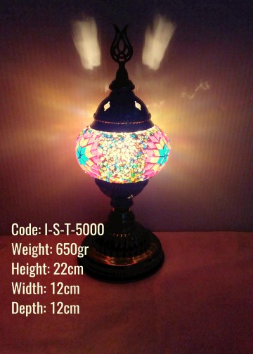 No1 Mozaik Metal Sıvama Mozaik Masa Lambası - I-S-T-5000
