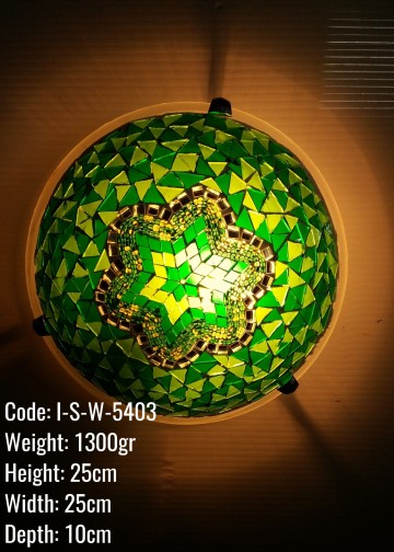 25 lik Mozaik Plafonyer Metal Mozaik Lamba / Duvar Lambasi Otantik - I-S-W-5403