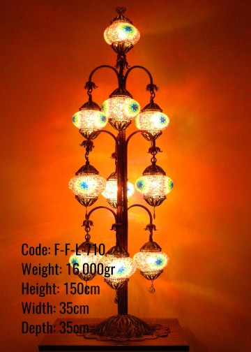 Mozaik Telkari 10 lu Oltalı Lambader - F-F-L-710