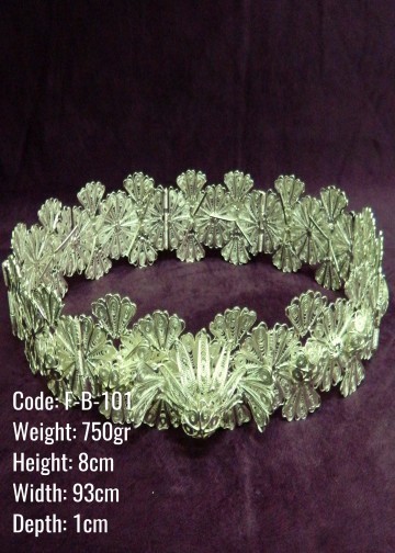 Bakır Telkari El Emeği Orijinal Gümüş Kaplama Kemer - F-B-101